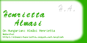 henrietta almasi business card